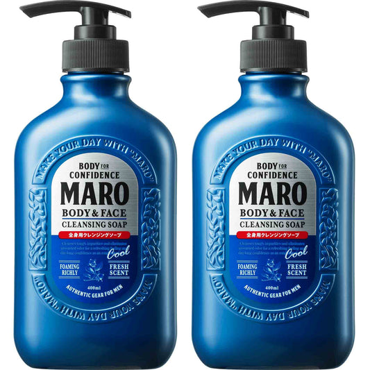 MARO Body and Face Cleansing Soap Cool 2-Pack