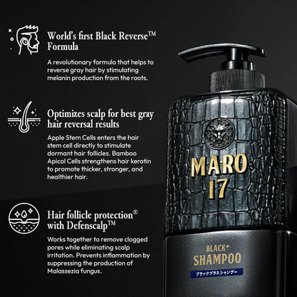 MARO17 Black+ Anti-Gray Shampoo & Collagen Shot Set