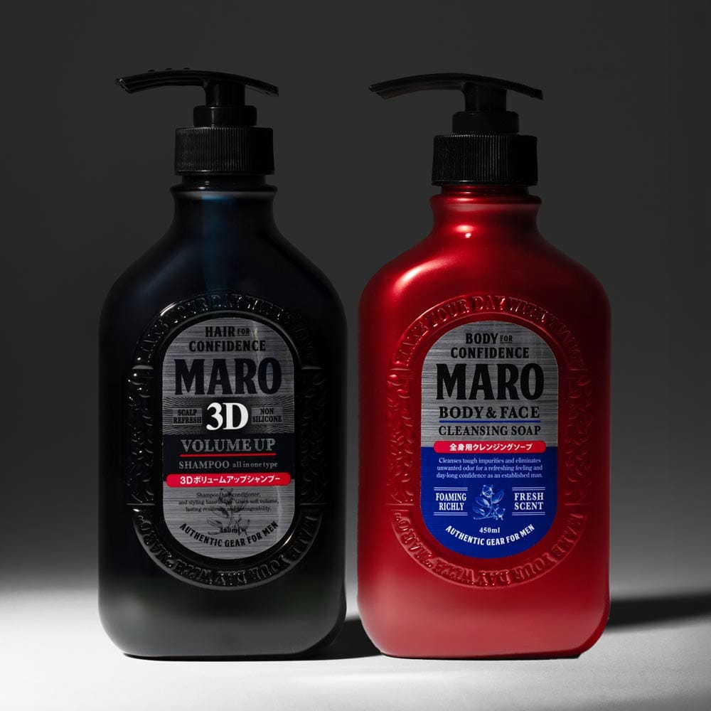 MARO Shampoo 3D Volume Shampoo + Body & Face Wash Set